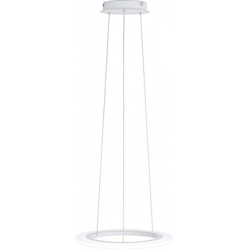 282,95 € Free Shipping | Hanging lamp Eglo Penaforte 18.5W 3000K Warm light. Pyramidal Shape Ø 39 cm. Living room and dining room. Sophisticated and design Style. Aluminum and Plastic. White Color