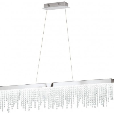 Lâmpada pendurada Eglo Stars of Light Antelao 32W 4000K Luz neutra. 150×115 cm. Aço e cristal. Cor cromado e prata