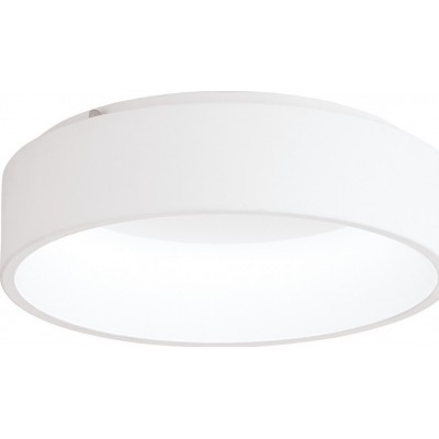 173,95 € Free Shipping | Indoor ceiling light Eglo Stars of Light Marghera 1 25.5W 3000K Warm light. Round Shape Ø 45 cm. Living room, kitchen and dining room. Modern Style. Steel and plastic. White Color