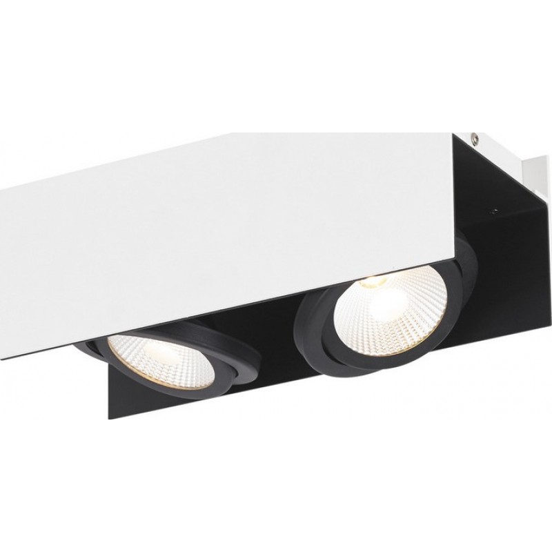 121,95 € Free Shipping | Indoor ceiling light Eglo Stars of Light Vidago 11W 3000K Warm light. Extended Shape 31×13 cm. Living room, kitchen and dining room. Design Style. Steel and aluminum. White and black Color