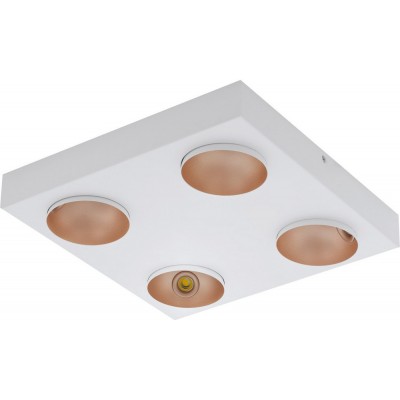 154,95 € Spedizione Gratuita | Faretto da interno Eglo Stars of Light Ronzano 13.5W 3000K Luce calda. 35×35 cm. Acciaio e alluminio. Colore bianca, d'oro e oro rosa