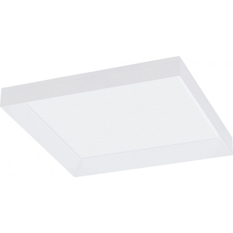 169,95 € Free Shipping | Indoor ceiling light Eglo Escondida 27W 2700K Very warm light. Extended Shape 45×45 cm. Kitchen and bathroom. Modern Style. Aluminum and Plastic. White Color