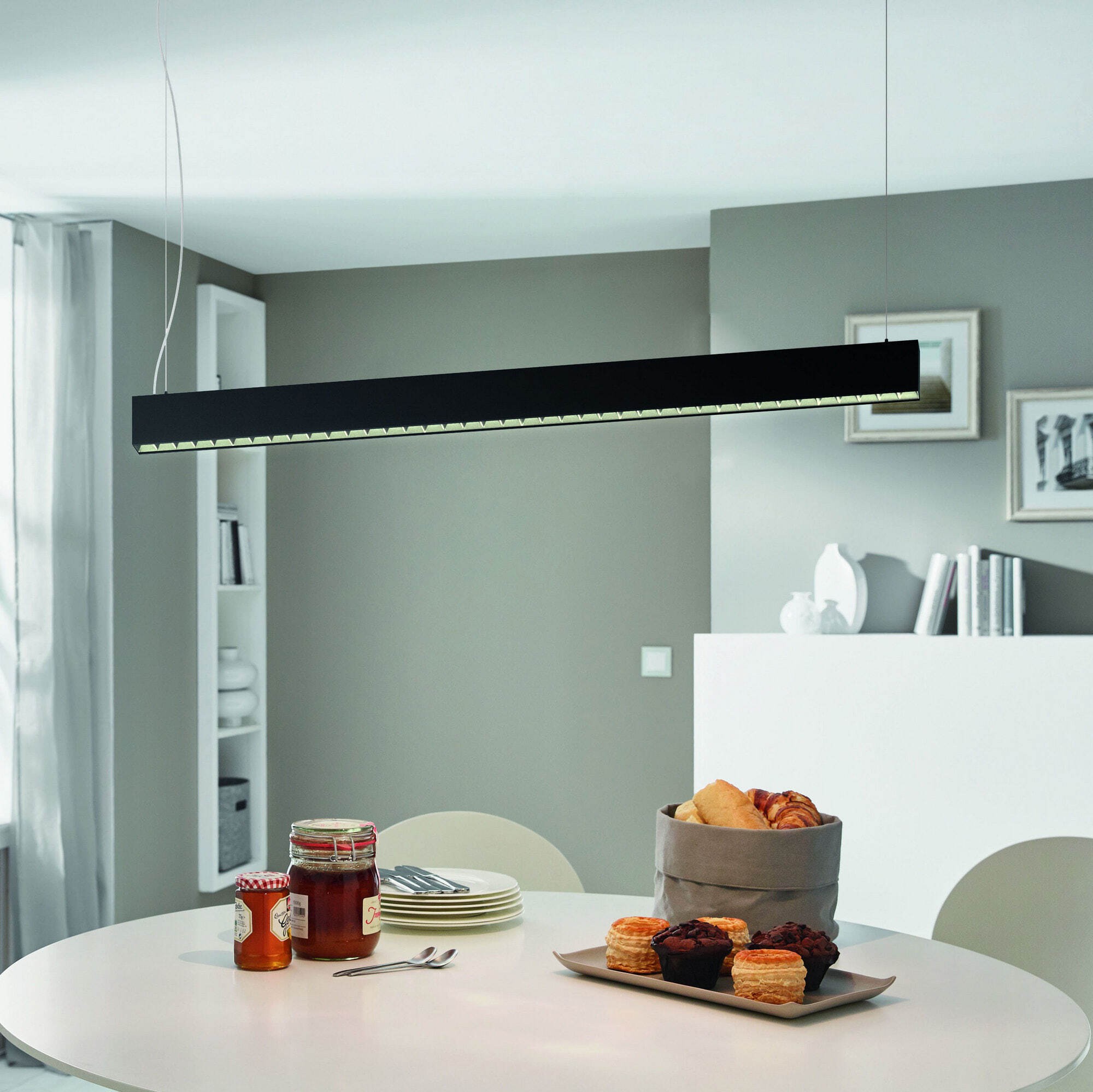 329,95 € Envio grátis | Lâmpada pendurada Eglo Stars of Light Termini 47W 3000K Luz quente. 150×107 cm. Aço. Cor preto
