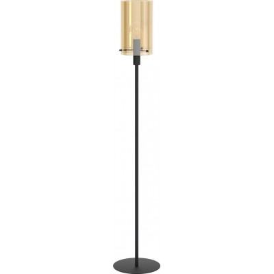 159,95 € Free Shipping | Floor lamp Eglo Stars of Light Polverara 40W Cylindrical Shape Ø 18 cm. Living room, dining room and bedroom. Modern, sophisticated and design Style. Steel. Orange and black Color