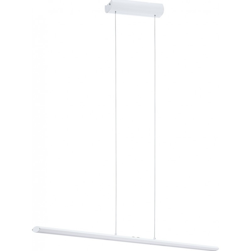 Hanging lamp Eglo Pellaro 30W 2700K Very warm light. Extended Shape 110×110 cm. Living room, kitchen and dining room. Modern and design Style. Steel, aluminum and plastic. White Color