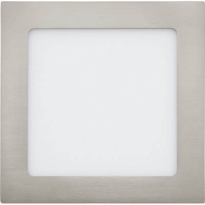 屋内埋め込み式照明 Eglo Fueva 1 11W 3000K 暖かい光. 平方 形状 17×17 cm. モダン スタイル. 金属 そして プラスチック. 白い, ニッケル そして マットニッケル カラー