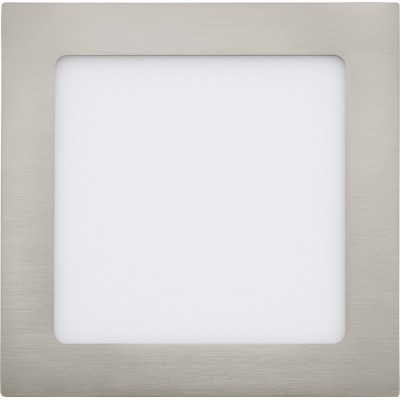 Iluminação embutida Eglo Fueva 1 10.9W 4000K Luz neutra. Forma Quadrado 17×17 cm. Estilo moderno. Metais e Plástico. Cor branco, níquel e níquel mate
