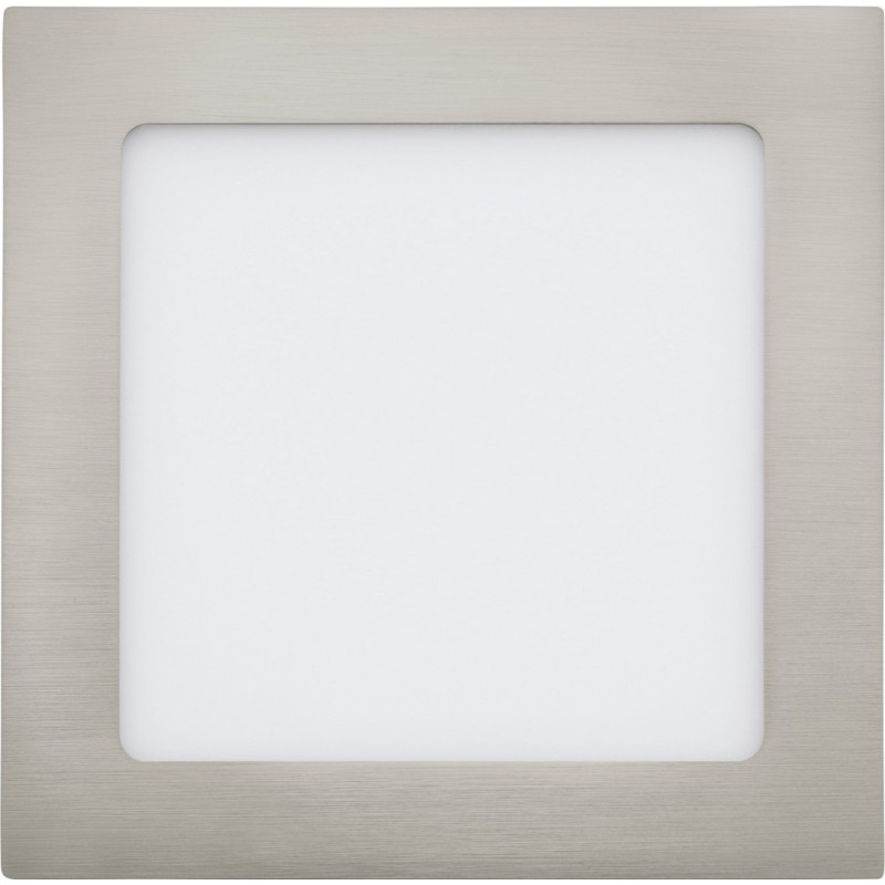 Recessed lighting Eglo Fueva 1 10.9W 4000K Neutral light. Square Shape 17×17 cm. Modern Style. Metal casting and plastic. White, nickel and matt nickel Color