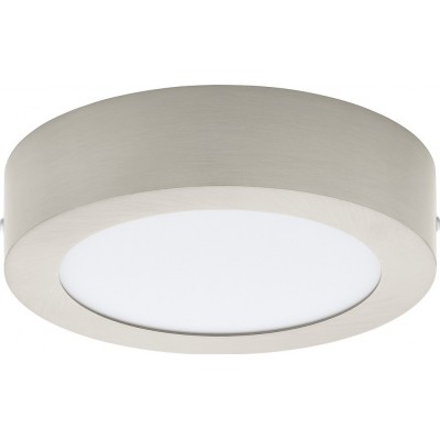 LED panel Eglo Fueva 1 12W LED 4000K Neutral light. Round Shape Ø 17 cm. Modern Style. Metal casting and plastic. White, nickel and matt nickel Color