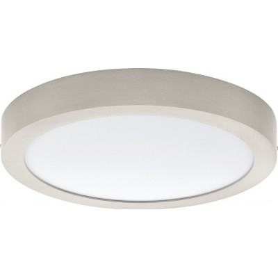 Ceiling lamp Eglo Fueva 1 24W 4000K Neutral light. Round Shape Ø 30 cm. Modern Style. Metal casting and Plastic. White, nickel and matt nickel Color