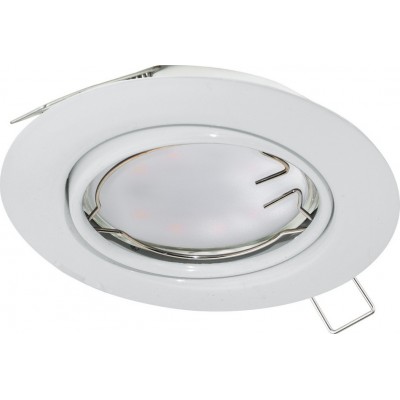 14,95 € Free Shipping | Recessed lighting Eglo Peneto 5W Round Shape Ø 8 cm. Modern Style. Steel. White Color