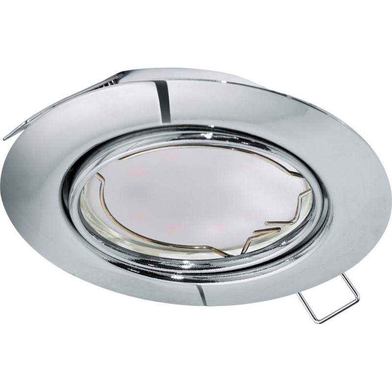 12,95 € Free Shipping | Recessed lighting Eglo Peneto 5W Round Shape Ø 8 cm. Modern Style. Steel. Plated chrome and silver Color