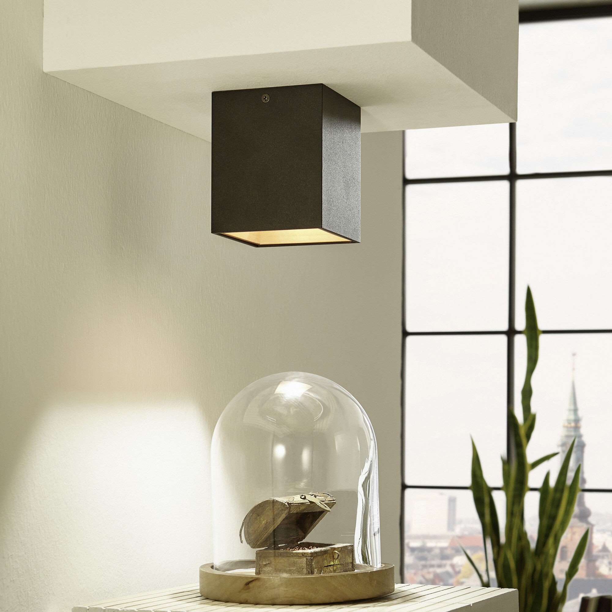 53,95 € Envoi gratuit | Projecteur d'intérieur Eglo Polasso 3.5W 3000K Lumière chaude. 12×10 cm. Aluminium et plastique. Couleur dorée et noir