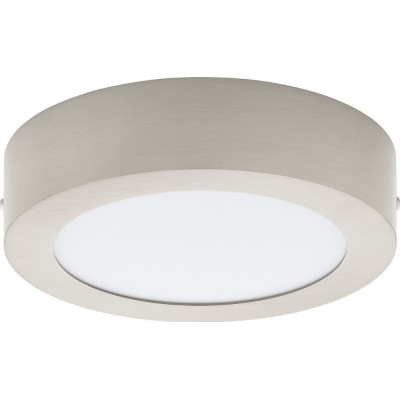 Ceiling lamp Eglo Fueva 1 11W 3000K Warm light. Round Shape Ø 17 cm. Modern Style. Metal casting and Plastic. White, nickel and matt nickel Color