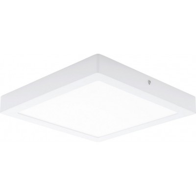 Ceiling lamp Eglo Fueva 1 22W 3000K Warm light. Square Shape 30×30 cm. Modern Style. Metal casting and Plastic. White Color