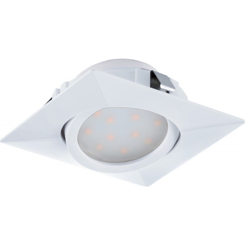 57,95 € Free Shipping | Recessed lighting Eglo Pineda 18W 3000K Warm light. Square Shape 8×8 cm. Modern Style. Plastic. White Color