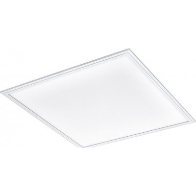 Panel LED Eglo Salobrena 1 40W LED 4000K Luz neutra. Forma Cuadrada 62×62 cm. Luminaria de celosía Estilo moderno. Aluminio y Plástico. Color blanco