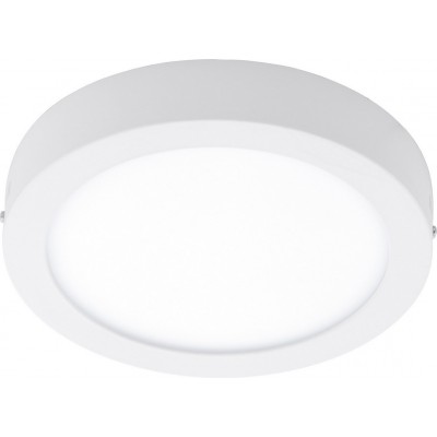 Luz de teto interna Eglo Fueva C 15.5W 2700K Luz muito quente. Forma Redondo Ø 22 cm. Cozinha e banheiro. Estilo moderno. Metais e Plástico. Cor branco