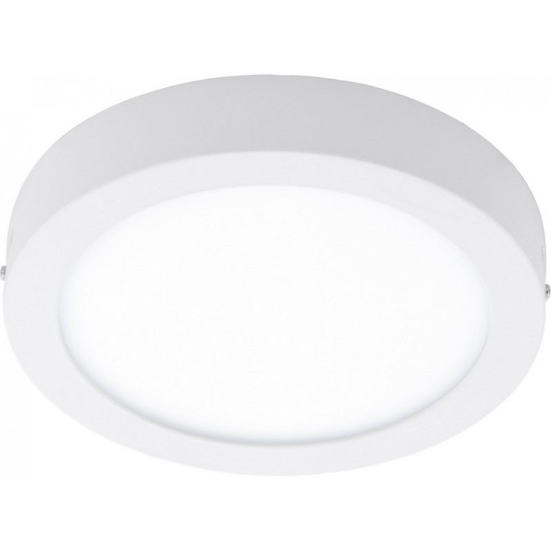 49,95 € Free Shipping | Indoor ceiling light Eglo Fueva C 15.5W 2700K Very warm light. Round Shape Ø 22 cm. Kitchen and bathroom. Modern Style. Metal casting and plastic. White Color