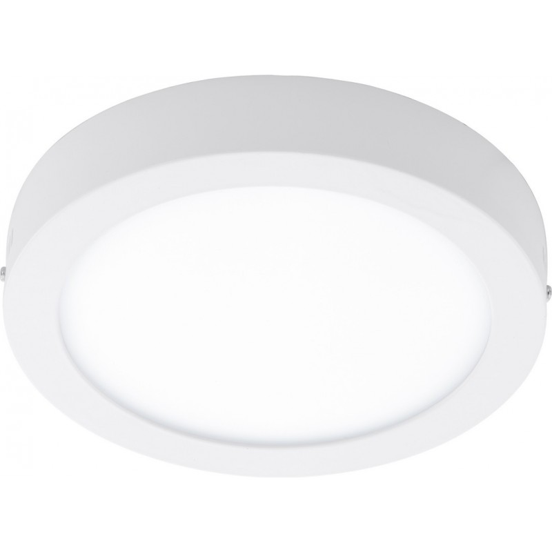 76,95 € Free Shipping | Indoor ceiling light Eglo Fueva C 21W 2700K Very warm light. Round Shape Ø 30 cm. Kitchen and bathroom. Modern Style. Metal casting and plastic. White Color