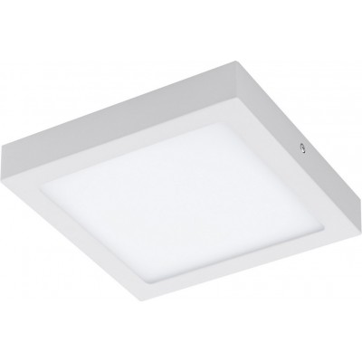 室内顶灯 Eglo Fueva C 15.5W 2700K 非常温暖的光. 正方形 形状 23×23 cm. 厨房 和 浴室. 现代的 风格. 金属 和 塑料. 白色的 颜色