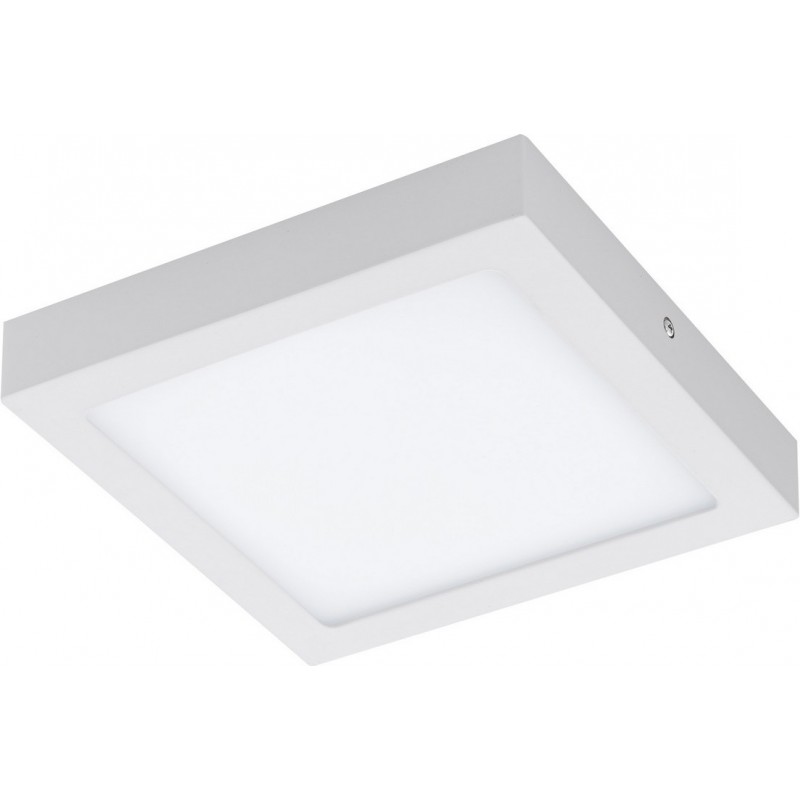 49,95 € 免费送货 | 室内顶灯 Eglo Fueva C 15.5W 2700K 非常温暖的光. 正方形 形状 23×23 cm. 厨房 和 浴室. 现代的 风格. 金属 和 塑料. 白色的 颜色