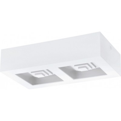 68,95 € Free Shipping | Indoor ceiling light Eglo Ferreros 12.5W 3000K Warm light. 26×14 cm. Kitchen and bathroom. Design Style. Steel and plastic. White Color