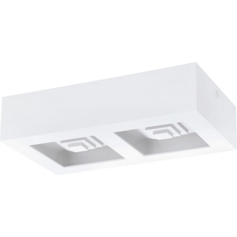 59,95 € Free Shipping | Indoor ceiling light Eglo Ferreros 12.5W 3000K Warm light. 26×14 cm. Kitchen and bathroom. Design Style. Steel and plastic. White Color