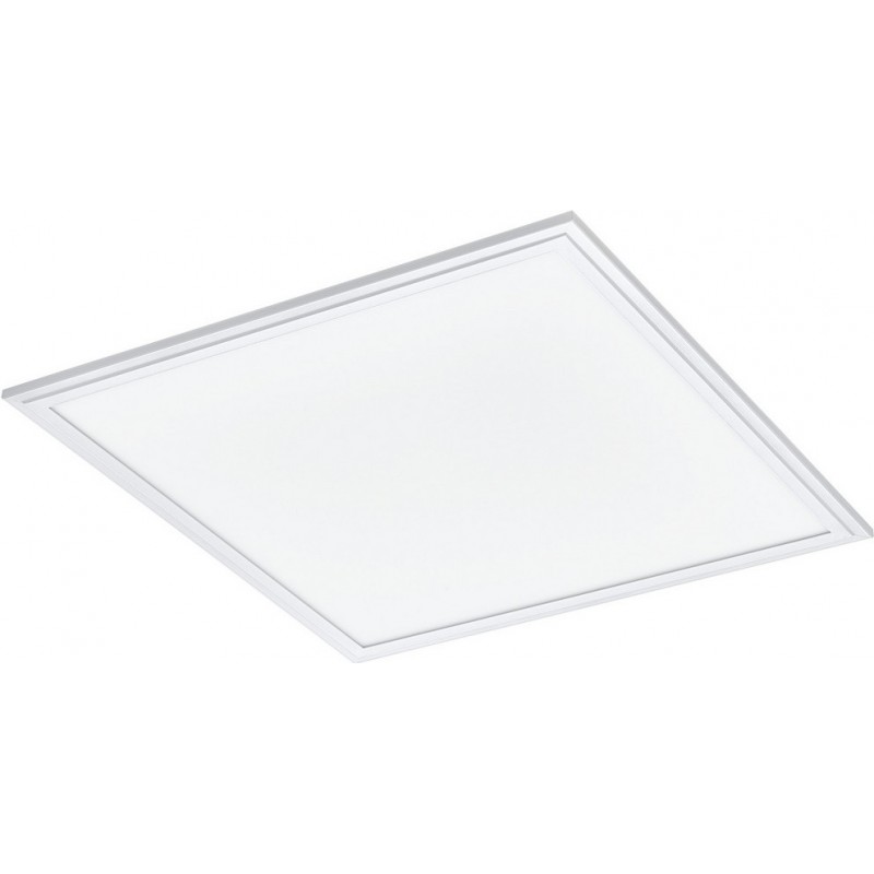 88,95 € Free Shipping | Indoor ceiling light Eglo Salobrena 1 21W 4000K Neutral light. Square Shape 45×45 cm. Kitchen, lobby and bathroom. Modern Style. Aluminum and plastic. White Color
