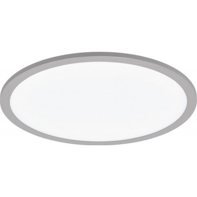 127,95 € Free Shipping | Indoor ceiling light Eglo Sarsina 28W 4000K Neutral light. Round Shape Ø 45 cm. Kitchen, lobby and bathroom. Modern Style. Aluminum and plastic. Aluminum, white and silver Color