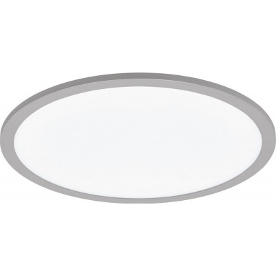 Plafoniera da interno Eglo Sarsina 28W 4000K Luce neutra. Forma Rotonda Ø 45 cm. Cucina, atrio e bagno. Stile moderno. Alluminio e Plastica. Colore alluminio, bianca e argento