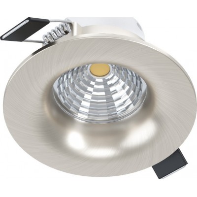 17,95 € Free Shipping | Recessed lighting Eglo Saliceto 6W 4000K Neutral light. Round Shape Ø 8 cm. Design Style. Aluminum. Nickel and matt nickel Color