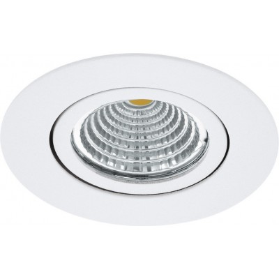 室内嵌入式照明 Eglo Saliceto 6W 2700K 非常温暖的光. 圆形的 形状 Ø 8 cm. 设计 风格. 铝. 白色的 颜色