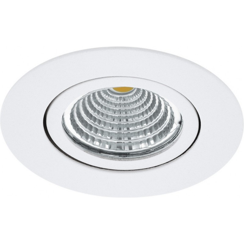 22,95 € 送料無料 | 屋内埋め込み式照明 Eglo Saliceto 6W 2700K とても暖かい光. 円形 形状 Ø 8 cm. 設計 スタイル. アルミニウム. 白い カラー