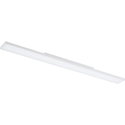 Indoor ceiling light Eglo Turcona 20W 3000K Warm light. Extended Shape 120×10 cm. Modern Style. Steel and plastic. White and satin Color