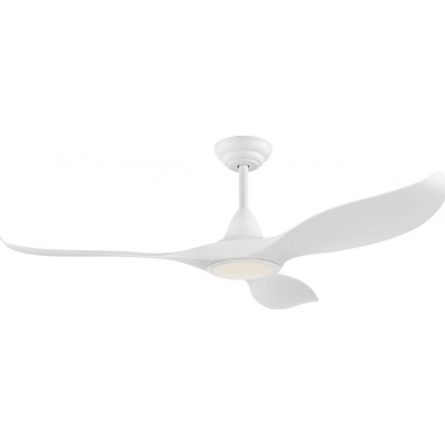 507,95 € Free Shipping | Ceiling fan with light Eglo Cirali 52 15W 3000K Warm light. Ø 132 cm. Abs and acrylic. White and matte white Color