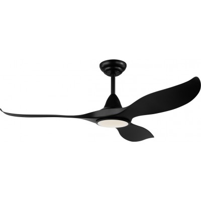 451,95 € Free Shipping | Ceiling fan with light Eglo Cirali 52 15W 3000K Warm light. Ø 132 cm. Abs and acrylic. White, black and matt black Color