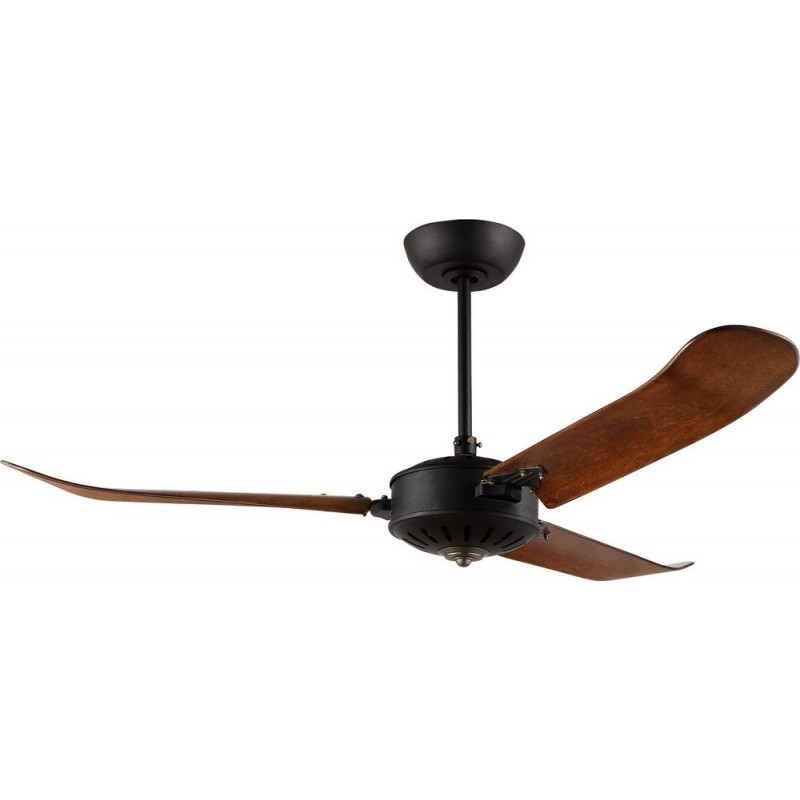 379,95 € Free Shipping | Ceiling fan Eglo Hoi An Ø 137 cm. Aluminum and metal casting. Black and matt black Color