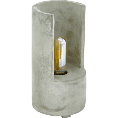 43,95 € Free Shipping | Table lamp Eglo Lynton 60W Ø 14 cm. Concrete. Gray Color