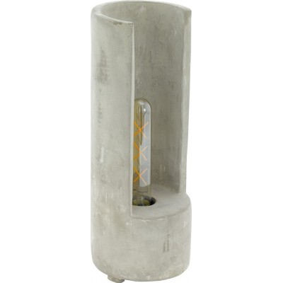 51,95 € Free Shipping | Table lamp Eglo Lynton 60W Ø 14 cm. Concrete. Gray Color