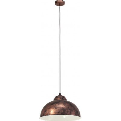 72,95 € Free Shipping | Hanging lamp Eglo Truro 2 60W Conical Shape Ø 37 cm. Living room, kitchen and dining room. Retro and vintage Style. Steel. Copper, old copper and golden Color