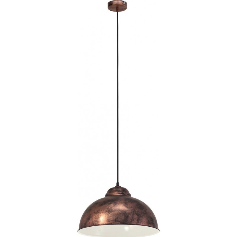72,95 € Free Shipping | Hanging lamp Eglo Truro 2 60W Conical Shape Ø 37 cm. Living room, kitchen and dining room. Retro and vintage Style. Steel. Copper, old copper and golden Color