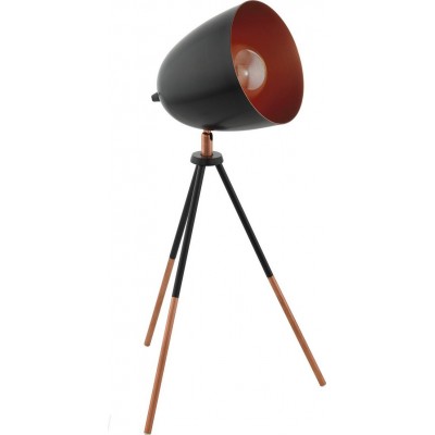 59,95 € Free Shipping | Table lamp Eglo Chester 60W 44×29 cm. Steel. Copper, golden and black Color