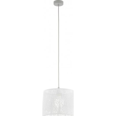 106,95 € Free Shipping | Hanging lamp Eglo Hambleton 60W Ø 35 cm. Steel. White, nickel and matt nickel Color