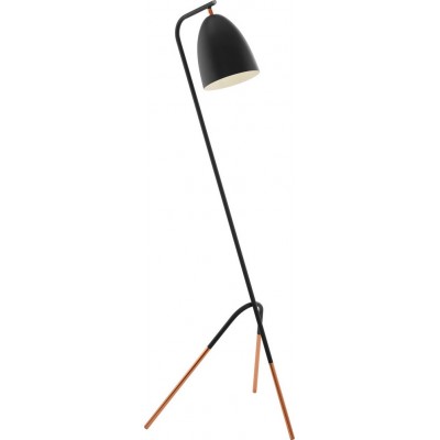 Lámpara de pie Eglo Westlinton 60W Forma Cónica 148×42 cm. Salón, comedor y dormitorio. Estilo moderno, diseño y cool. Acero. Color cobre, dorado y negro
