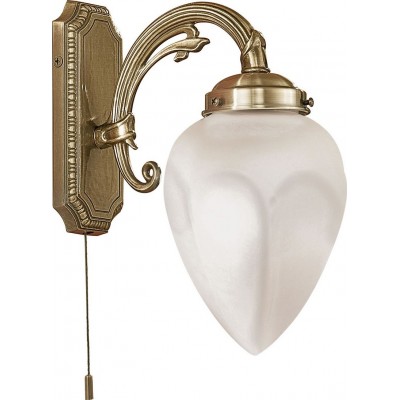 62,95 € Envio grátis | Luz de parede interna Eglo Imperial 29×13 cm. Metais, vidro e vidro acetinado. Cor branco, castanho e óxido