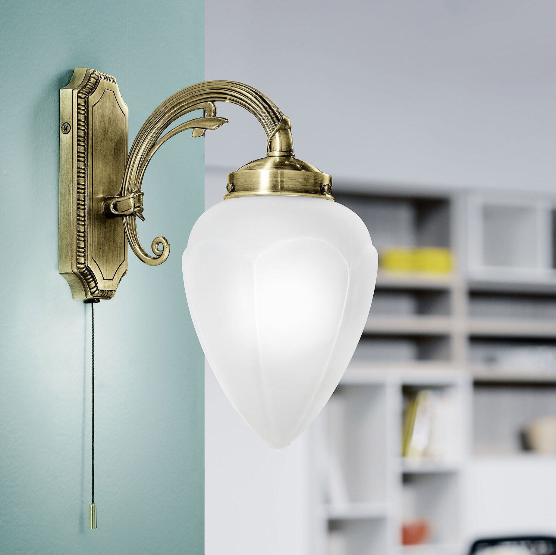 62,95 € Kostenloser Versand | Innenwandleuchte Eglo Imperial 29×13 cm. Metall, glas und satinglas. Weiß, braun und oxid Farbe