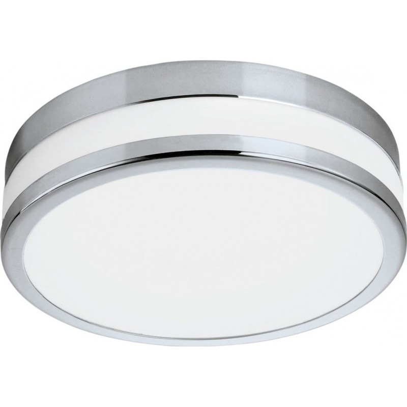 92,95 € Envoi gratuit | Lampe d'extérieur Eglo Led Palermo Façonner Ronde Ø 22 cm. Applique et plafonnier Terrasse, jardin et piscine. Style moderne et conception. Acier, Verre et Verre satiné. Couleur blanc, chromé et argent