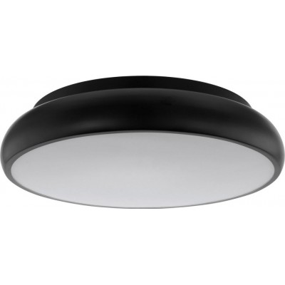 Indoor ceiling light Eglo Riodeva C Cylindrical Shape Ø 44 cm. Ceiling light Dining room, bedroom and office. Modern Style. Steel and Plastic. White and black Color