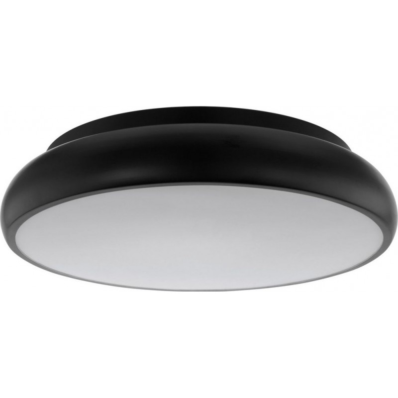 179,95 € Free Shipping | Indoor ceiling light Eglo Riodeva C Cylindrical Shape Ø 44 cm. Ceiling light Dining room, bedroom and office. Modern Style. Steel and Plastic. White and black Color